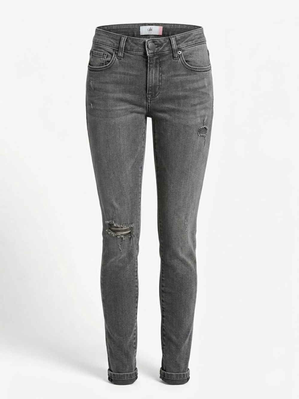 CAbi Black Distressed Skinny Jeans